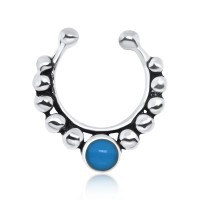 Turquoise Shape Septum Clip Ring STCR-30